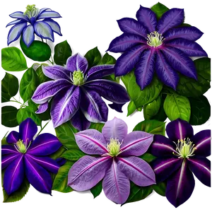 Clematis Flower Bush PNG Siw79 PNG