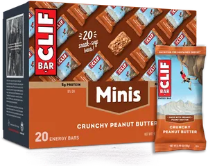 Clif Bar Minis Crunchy Peanut Butter Packaging PNG