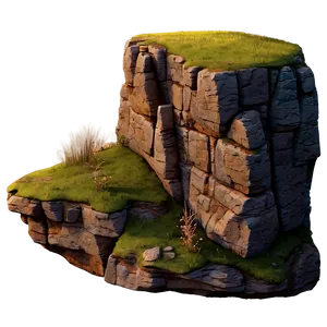 Cliff And Glowing Sunset PNG 33