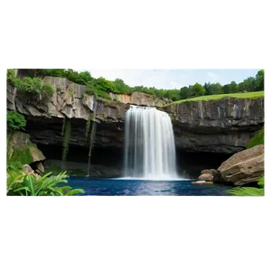 Cliff And Waterfall Png 06122024 PNG image