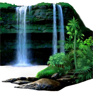 Cliff And Waterfall Png Qib PNG image