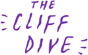 Cliff Dive Text Illustration PNG image