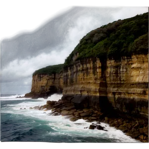 Cliff In Stormy Weather Png 06122024 PNG image