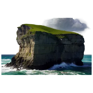 Cliff In Stormy Weather PNG 06122024