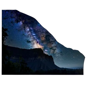 Cliff With Milky Way Png 75 PNG image