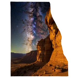 Cliff With Milky Way Png Adt PNG image