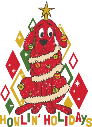 Clifford Christmas Tree Costume PNG image