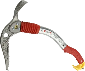 Climbing Ice Axe Red Handle PNG image