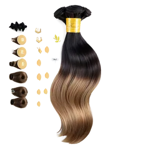 Clip-in Hair Bundles PNG Yrw
