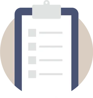 Clipboard Icon Flat Design PNG image