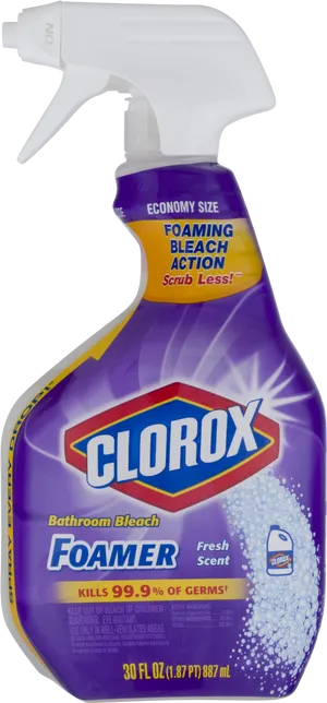 Clorox Bathroom Bleach Foamer Spray Bottle PNG image