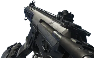Close Up Assault Rifle Sky Background