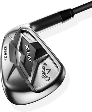 Close Up Modern Golf Iron Club PNG image