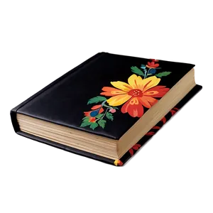Closed Book With Floral Cover PNG 06282024