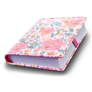 Closed Book With Floral Cover PNG 06282024