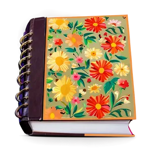 Closed Book With Floral Cover PNG Okd21 PNG