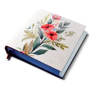 Closed Book With Floral Cover PNG Pfw85