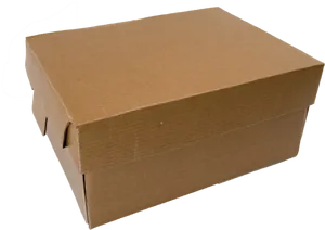 Closed Cardboard Shipping Box PNG image