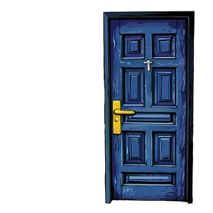 Closed Door In Dark PNG Qqv43