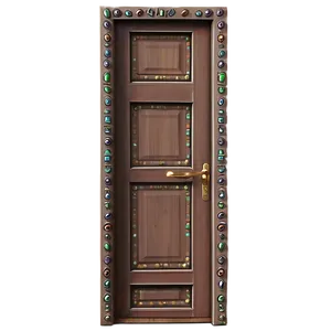 Closed Door With Ornament PNG Kgm37