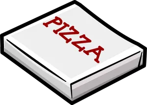 Closed Pizza Box Illustration PNG image