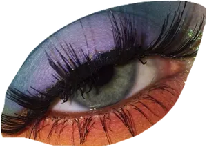 Closeup Eye Makeup Purple Eyeshadow PNG