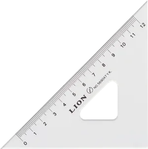 Closeup White Metal Ruler PNG