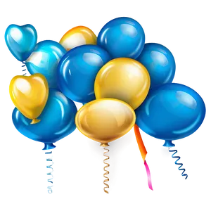 Cloud Blue Balloons PNG Nou
