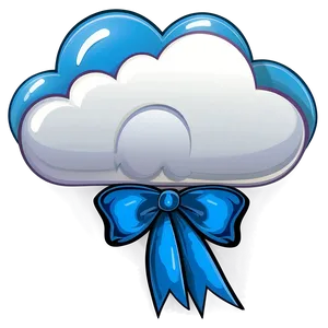 Cloud Cartoon With Bow PNG Txy PNG