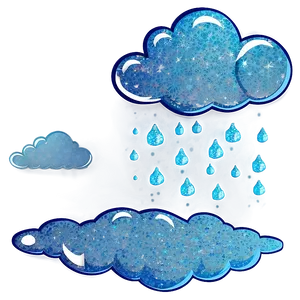 Cloud Cartoon With Glitter PNG 51 PNG