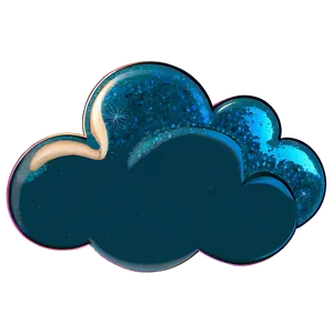 Cloud Cartoon With Glitter PNG Dof PNG