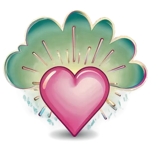 Cloud Cartoon With Heart PNG 06122024
