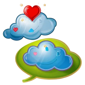 Cloud Cartoon With Heart PNG 06122024