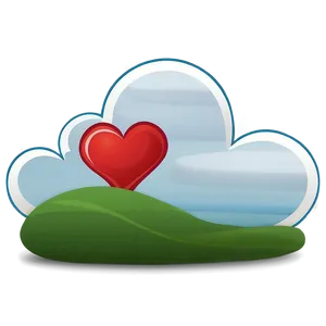 Cloud Cartoon With Heart PNG Nee64 PNG