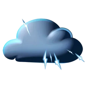 Cloud Cartoon With Lightning Bolt PNG 06122024 PNG