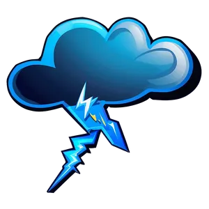 Cloud Cartoon With Lightning Bolt PNG 06122024 PNG