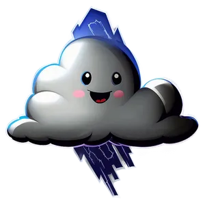 Cloud Cartoon With Lightning PNG Jwi10