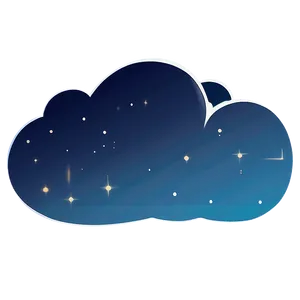 Cloud Cartoon With Moon PNG 66
