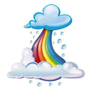 Cloud Cartoon With Rainbow Png Swy2 PNG image