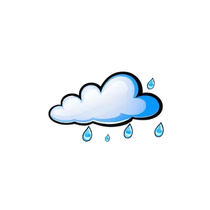 Cloud Cartoon With Raindrops PNG Fge80 PNG