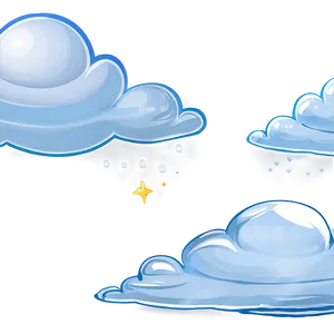 Cloud Cartoon With Snow PNG 06122024 PNG