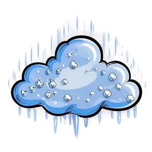 Cloud Cartoon With Snow PNG 06122024 PNG