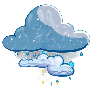 Cloud Cartoon With Snow PNG Lxw PNG
