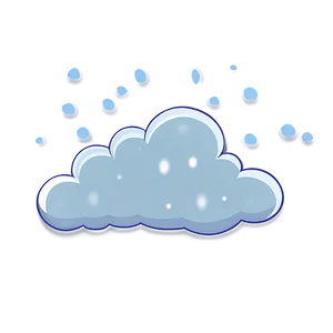 Cloud Cartoon With Snow PNG Nol PNG