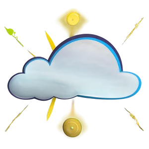 Cloud Cartoon With Sun Png 06122024 PNG image