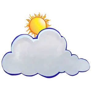 Cloud Cartoon With Sun Png 51 PNG image