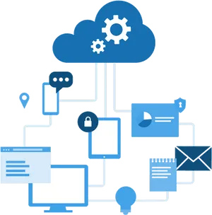 Cloud Computing Concept Illustration PNG