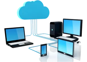 Cloud Computing Connectivity Illustration PNG