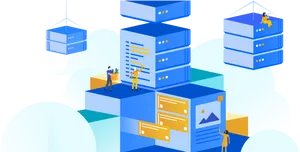 Cloud Computing Infrastructure Illustration PNG