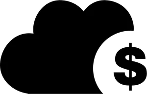 Cloud Dollar Sign Graphic PNG image